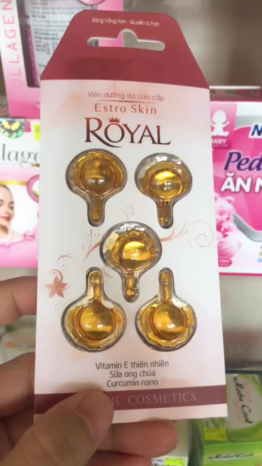 [2 hộp] Viên dưỡng da cao cấp  ESTRO SKIN ROYAL (Hộp 6 vỉ, vỉ 5 viên)