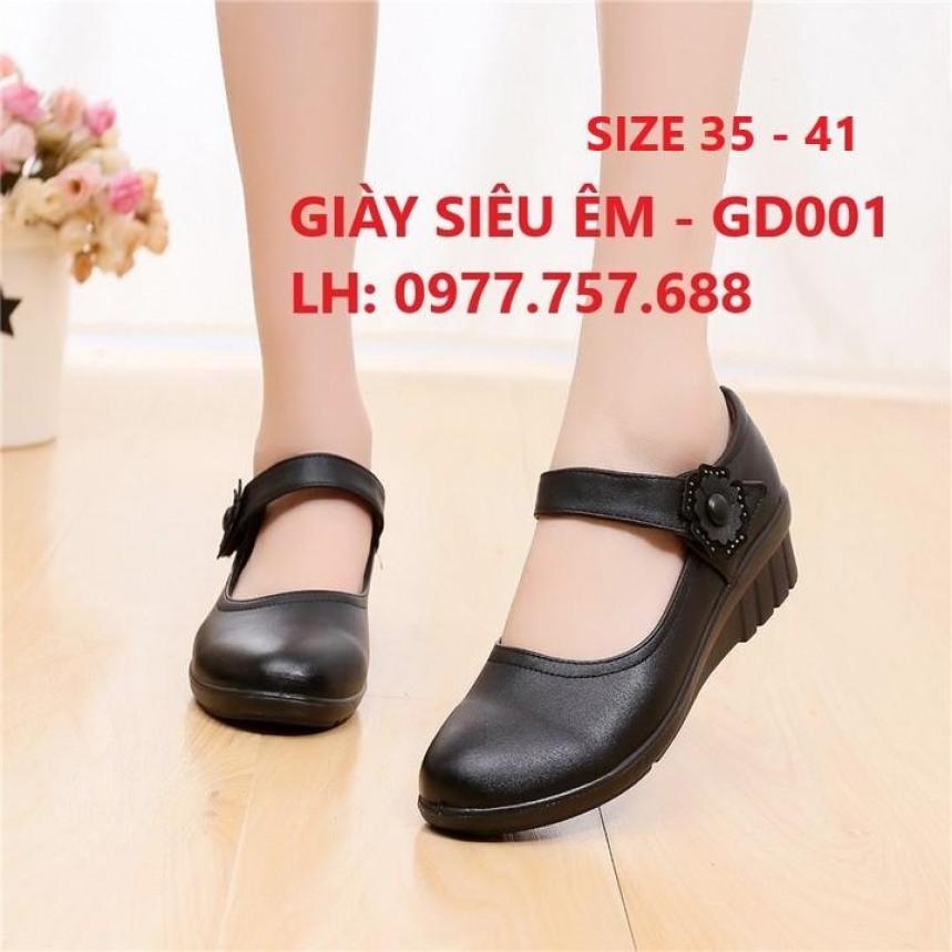 Giày đi bộ giày nữ 3p cho người trung niên ngoại cỡ người mập giá rẻ