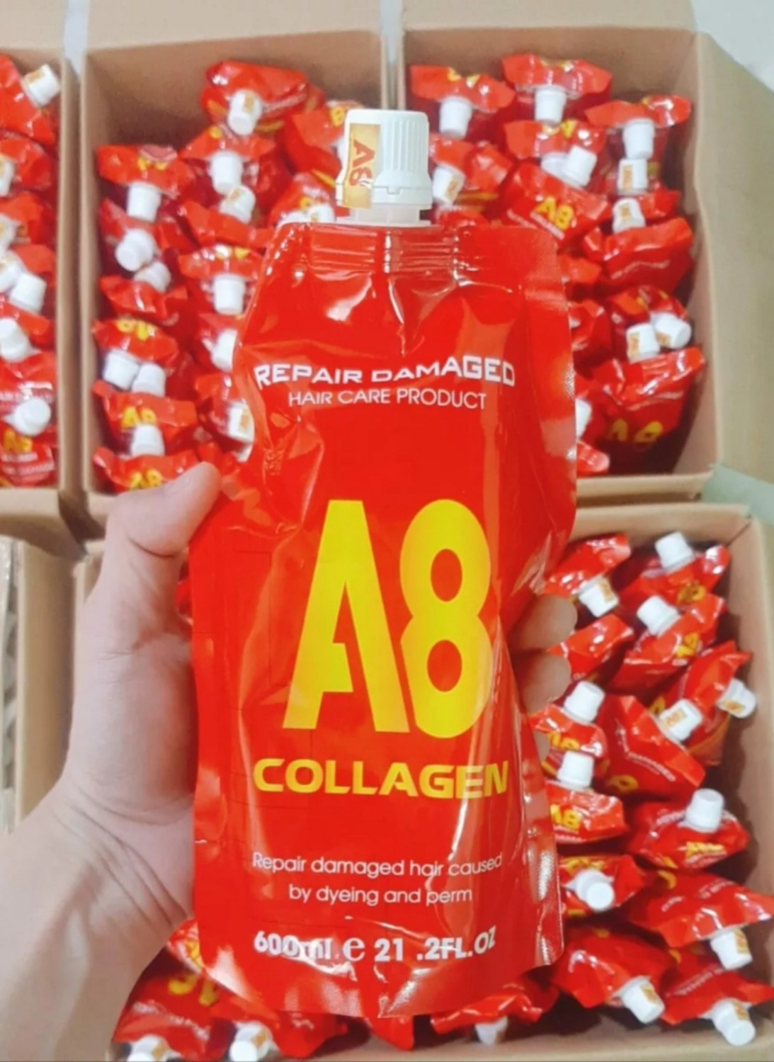 HẤP DẦU Ủ TÓC COLLAGEN A8 600ml CAO CẤP CHÍNH HÃNG