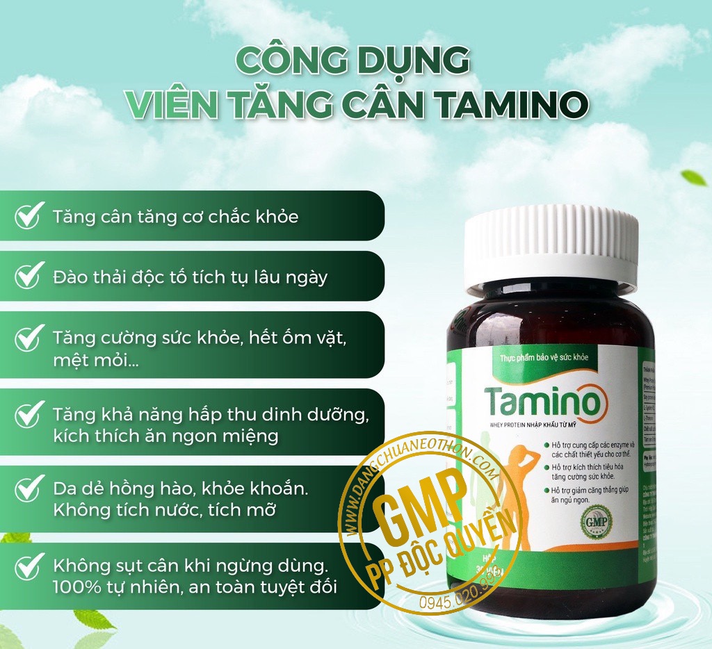 TPCN Hỗ trợ tăng cân TAMINO