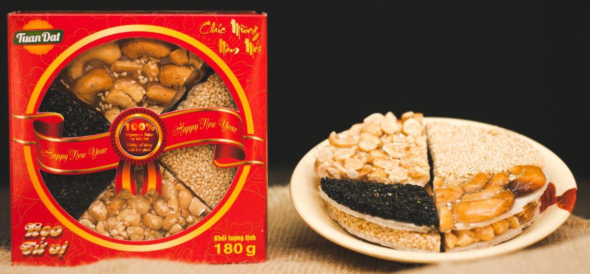 [HCM]Kẹo Tứ Vị Tuấn Đạt 180g