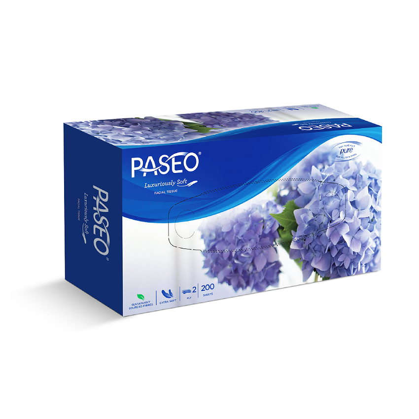 Khăn giấy Paseo hộp 200 tờ ( 2 lớp )