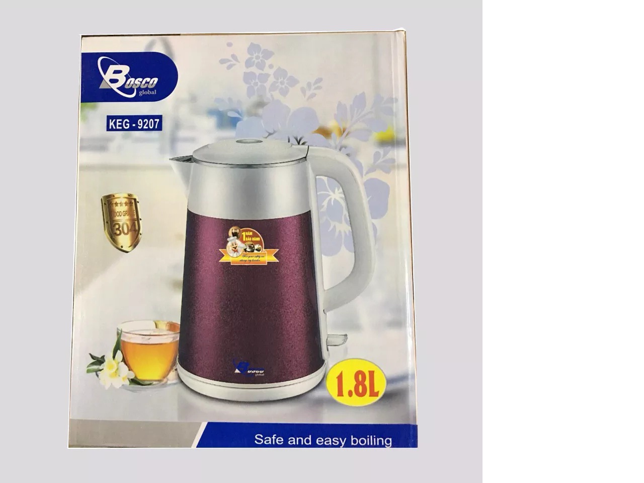[HCM]Ấm đun nước siêu tốc JIPLAI EKJ-318 _ Dung tích 2 lít