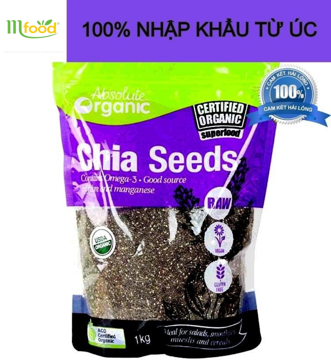 Hạt Chia Seeds Tím Absotute Organic Úc Túi 1kg