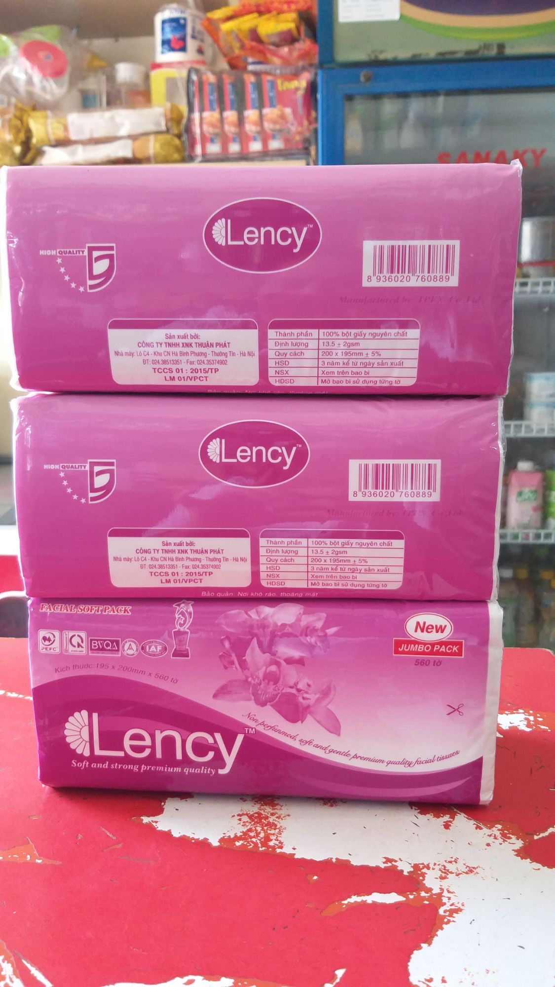 Combo 5 GÓI GIẤY RÚT LENCY 560 TỜ