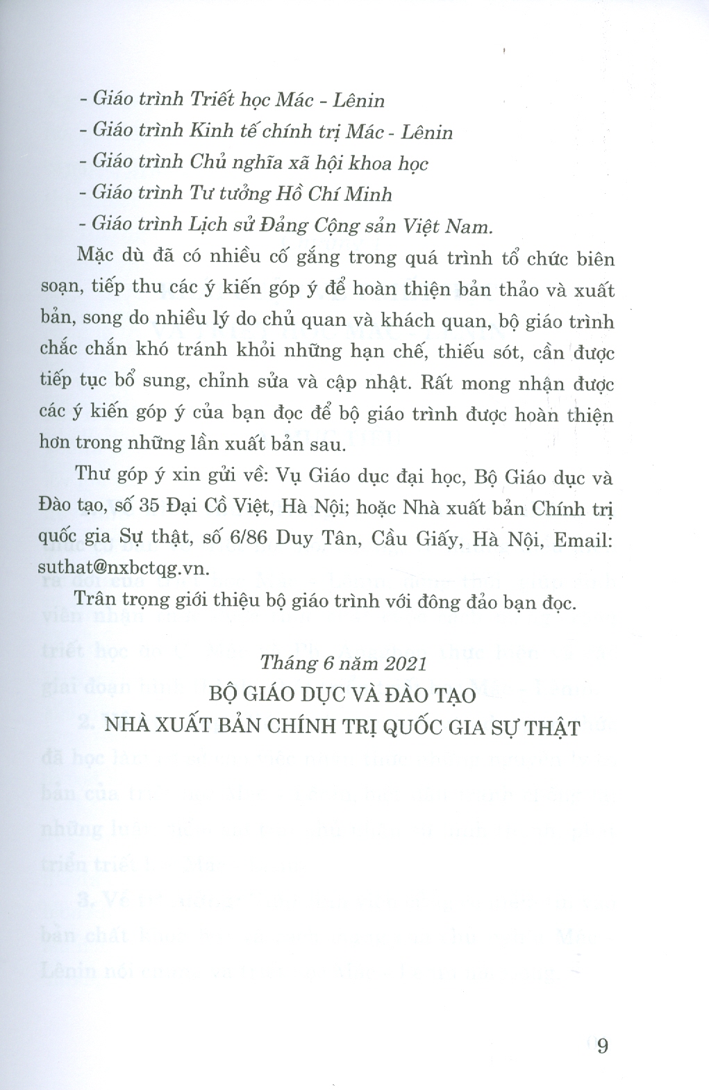 Giáo trình Triết học Mác – Lênin (Dành cho bậc đại học hệ chuyên lý luận chính trị)