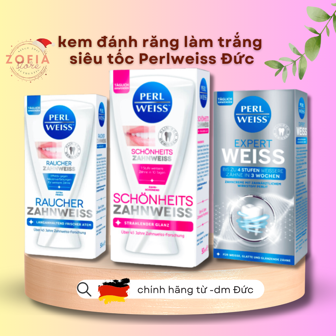 Kem đánh răng siêu trắng Perl Weiss Đức - 50ml
