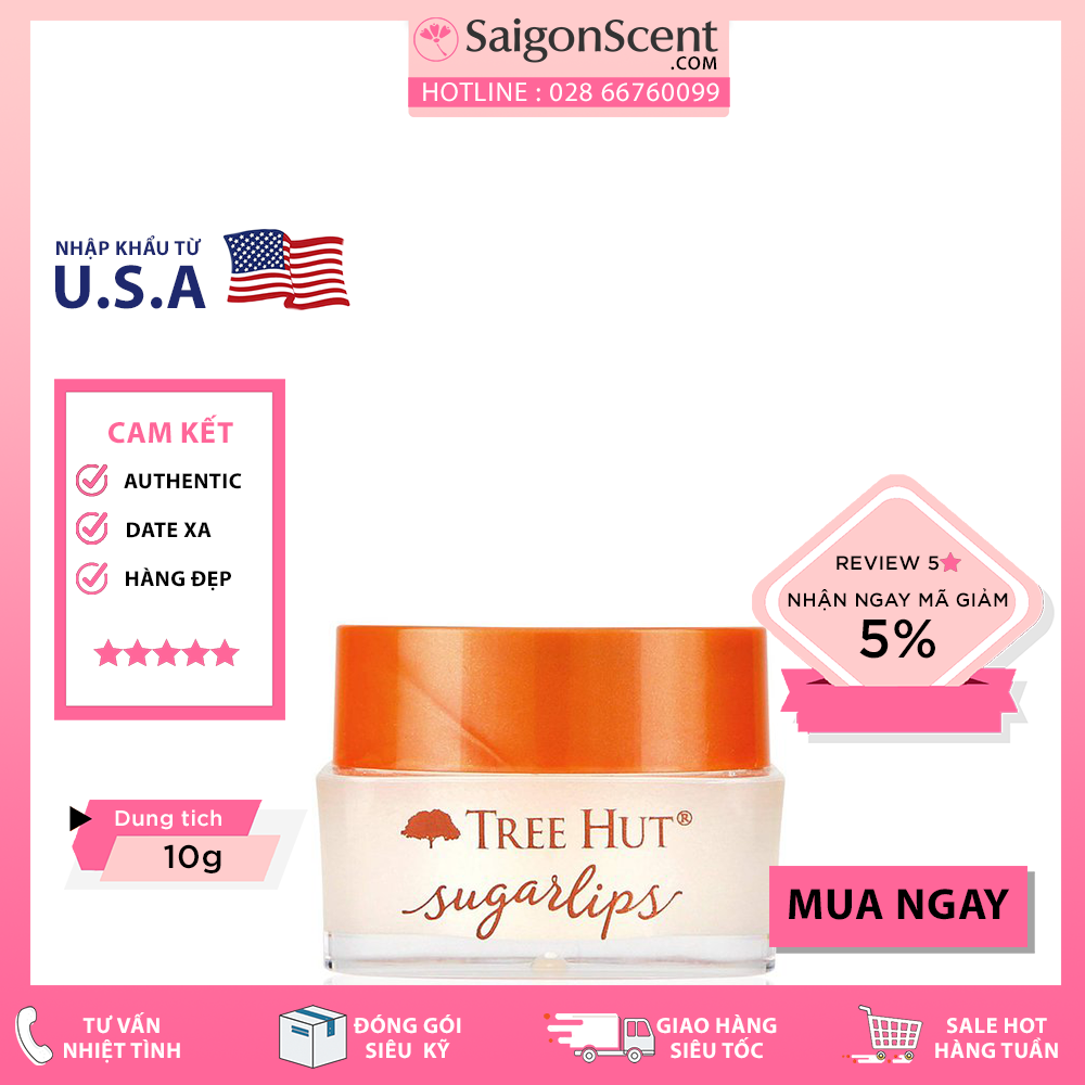 [HCM]Tẩy tế bào chết môi Tree Hut Lip Scrub ( 10g )