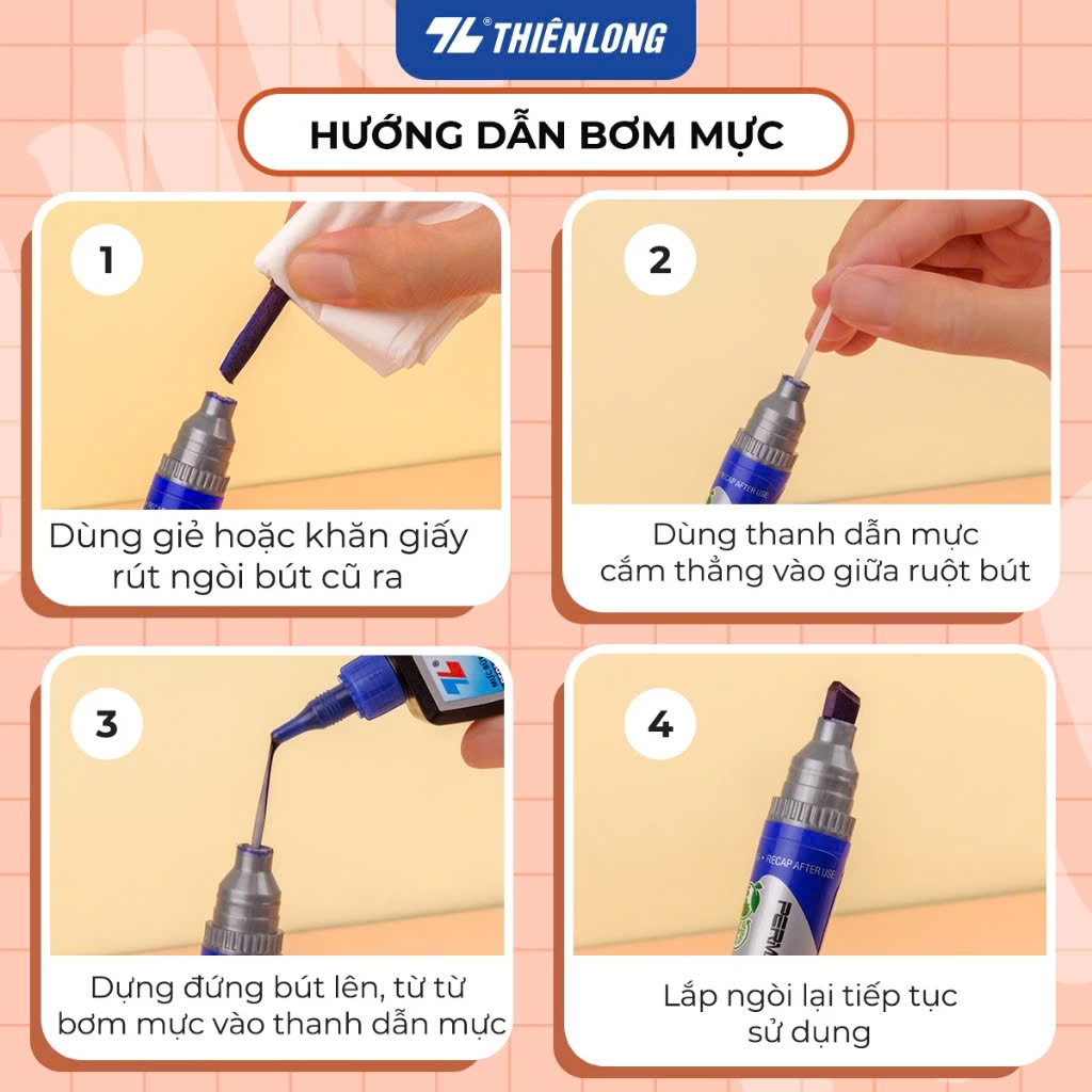 Mực bút lông dầu 25ml Thiên Long PMI-01