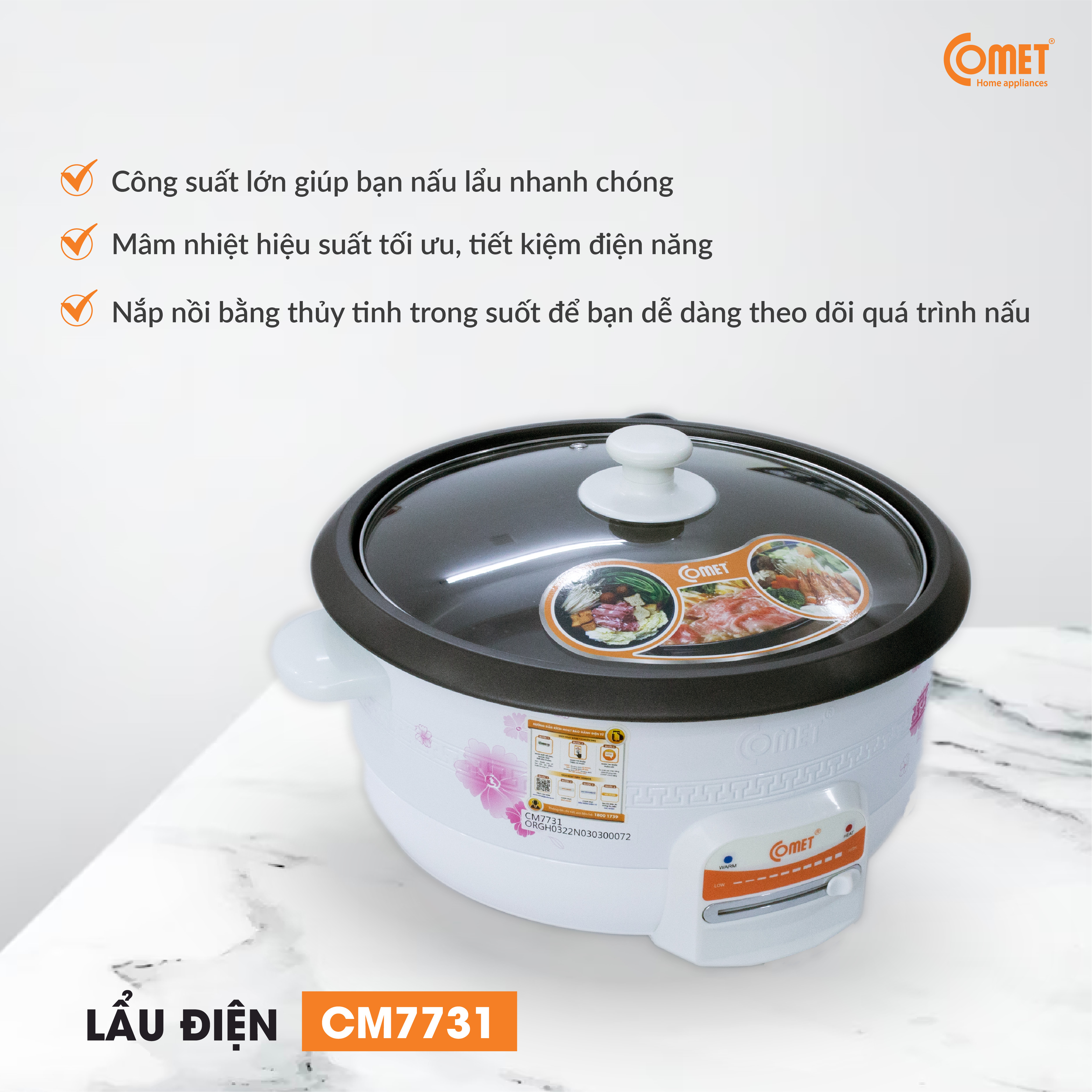 Nồi lẩu điện Comet - CM7731