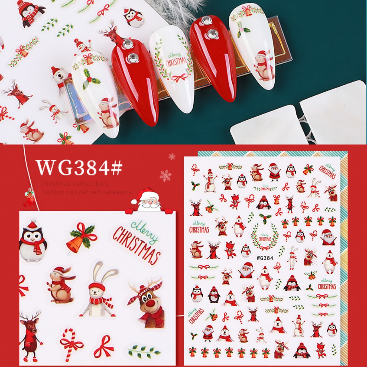 Hình dán sticker 3d noel thần tài tết 2021