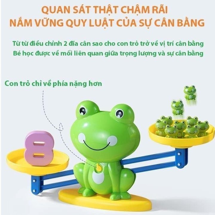 BỘ ĐỒ CHƠI ẾCH CÂN THĂNG BẰNG GIÚP BÉ HỌC TOÁN