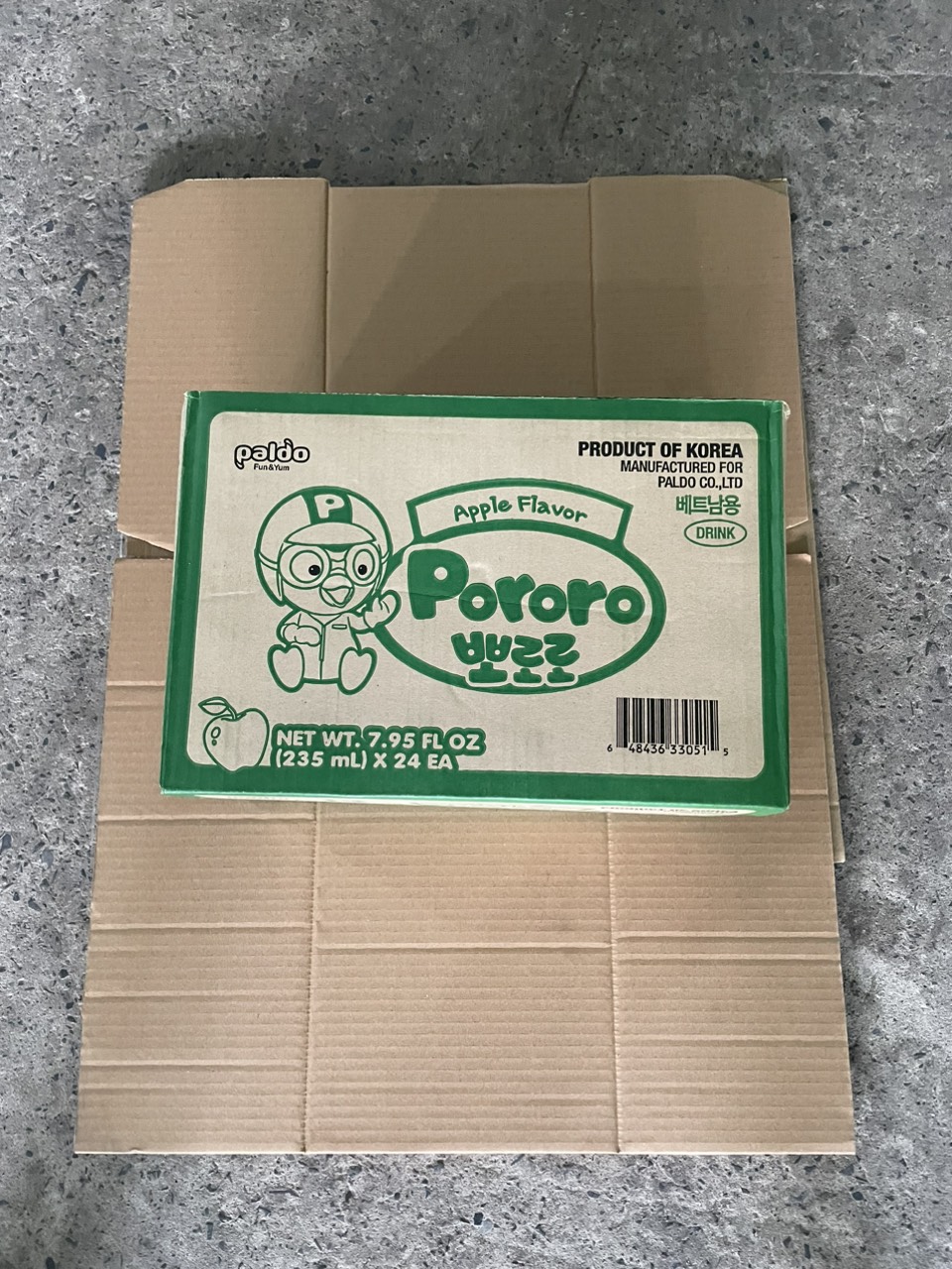 Nước uống PORORO 235ml, Thùng 24 chai