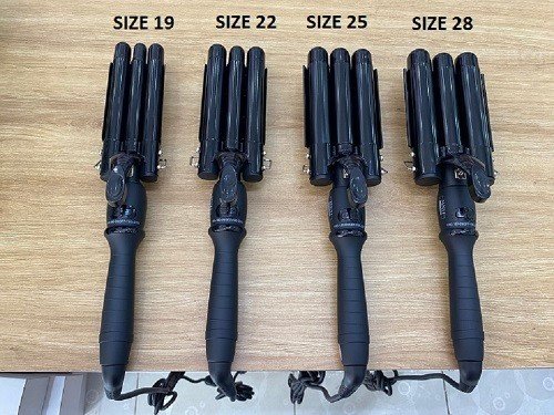 Máy Uốn Tóc Xoăn Sóng 3 Trục Dập Sóng Nước, Máy Uống Làm Tóc Đẹp Chuẩn Salon Size 19mm, 22mm, 25mm, 28mm.