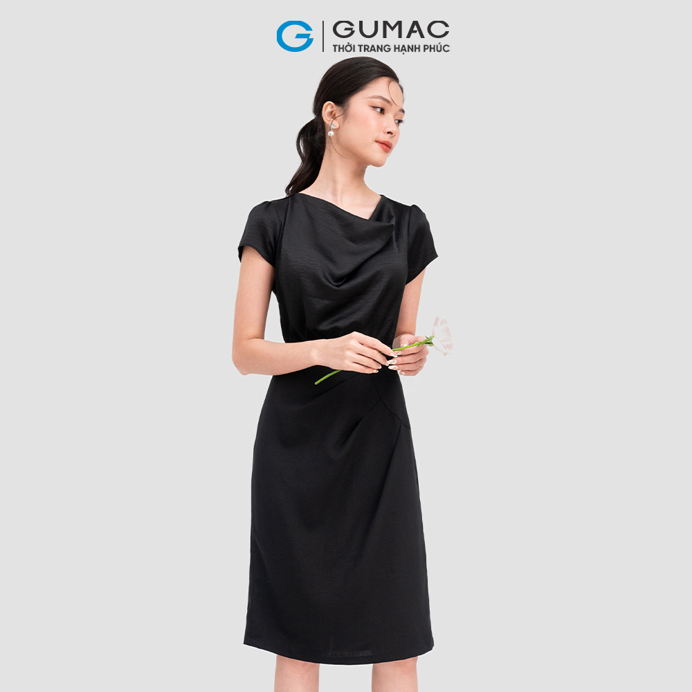 Đầm cổ đổ thời trang GUMAC DC11069