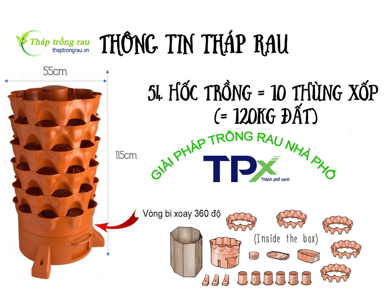 Tháp trồng rau hữu cơ Eco Việt Nam