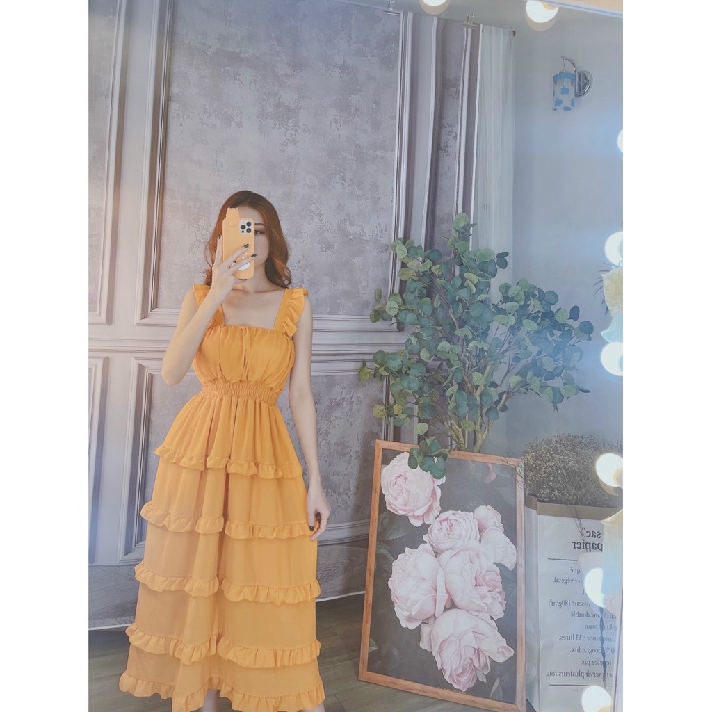 Đầm maxi 5 tầng tiểu thư cực xinh
