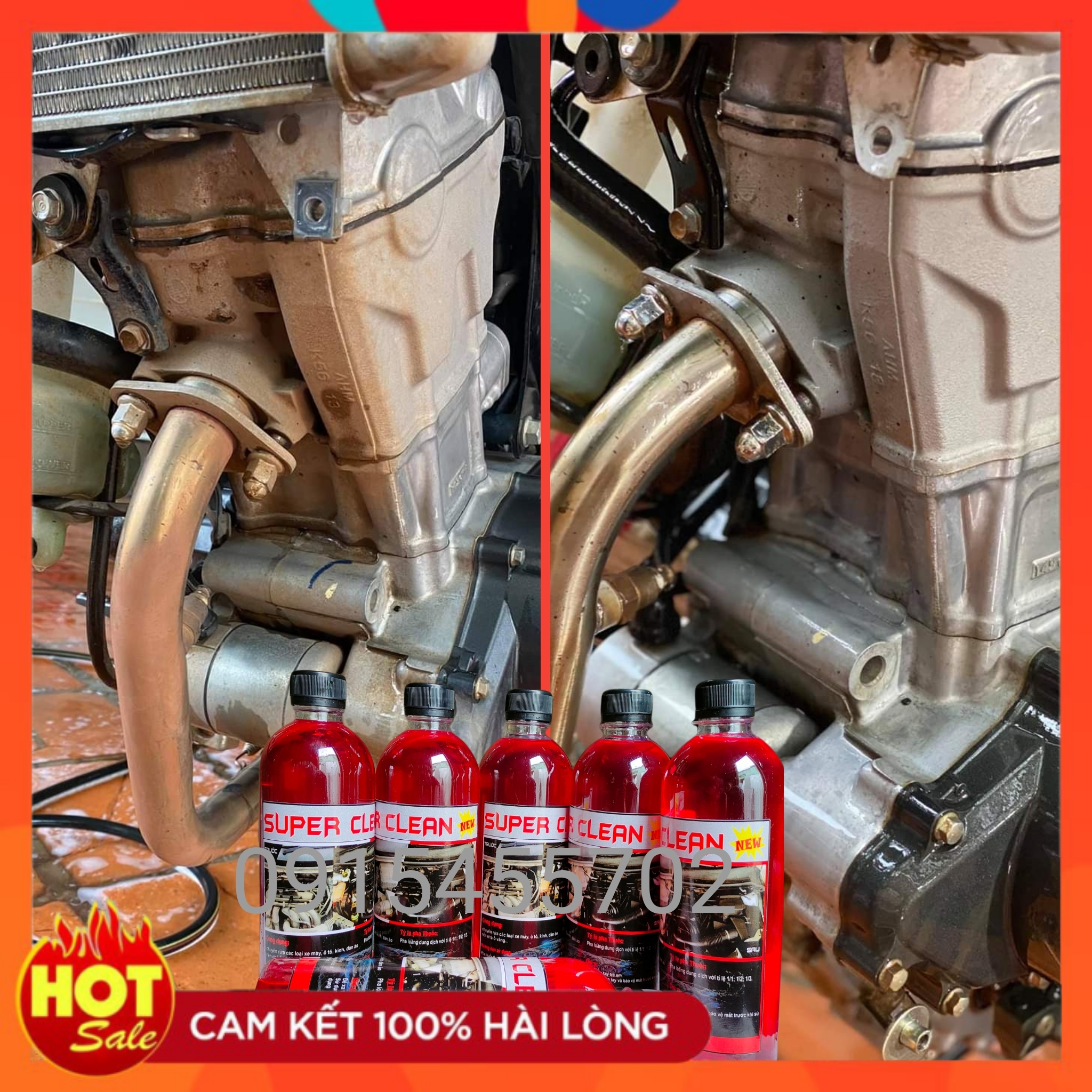 COMBO 2 CHAI DUNG DỊCH TẨY RỬA XE MÁY SUPER CLEAN NEW