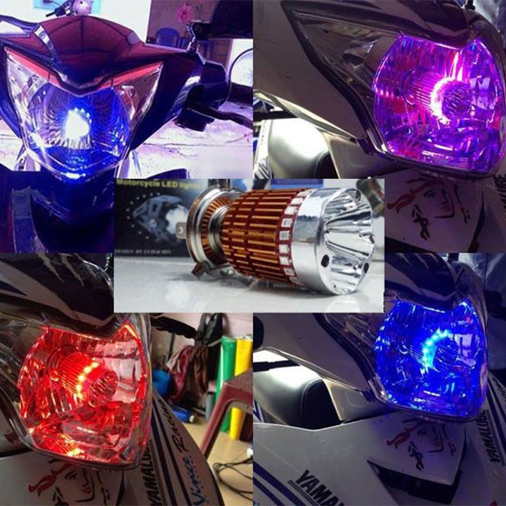 [HOT] Đèn pha Led chân H4 7 Màu