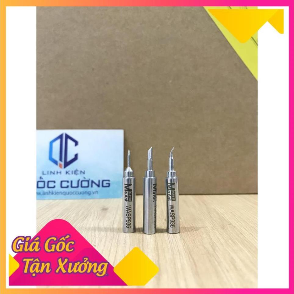 (sỉ lẻ) Mũi hàn 936 MaAnt cong - dao - thẳng (loại xịn) PGST2