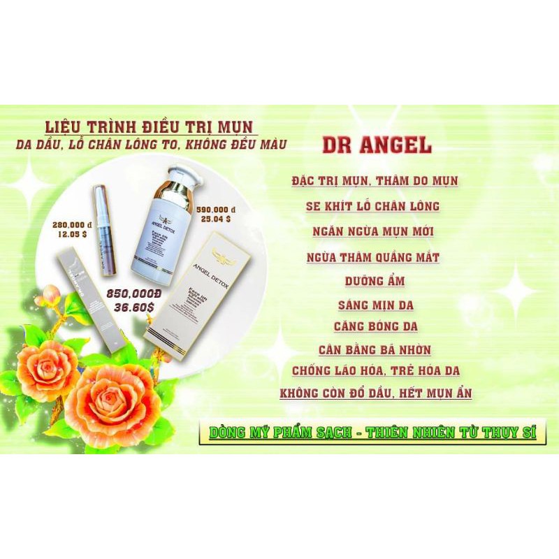 Bộ dưỡng da hết Mụn Thâm Sẹo của Dr Angel
