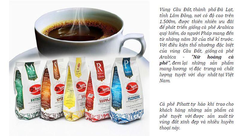 Cà phê Nguyên Hạt ROBUSTA Cầu đất- Pihattcafe