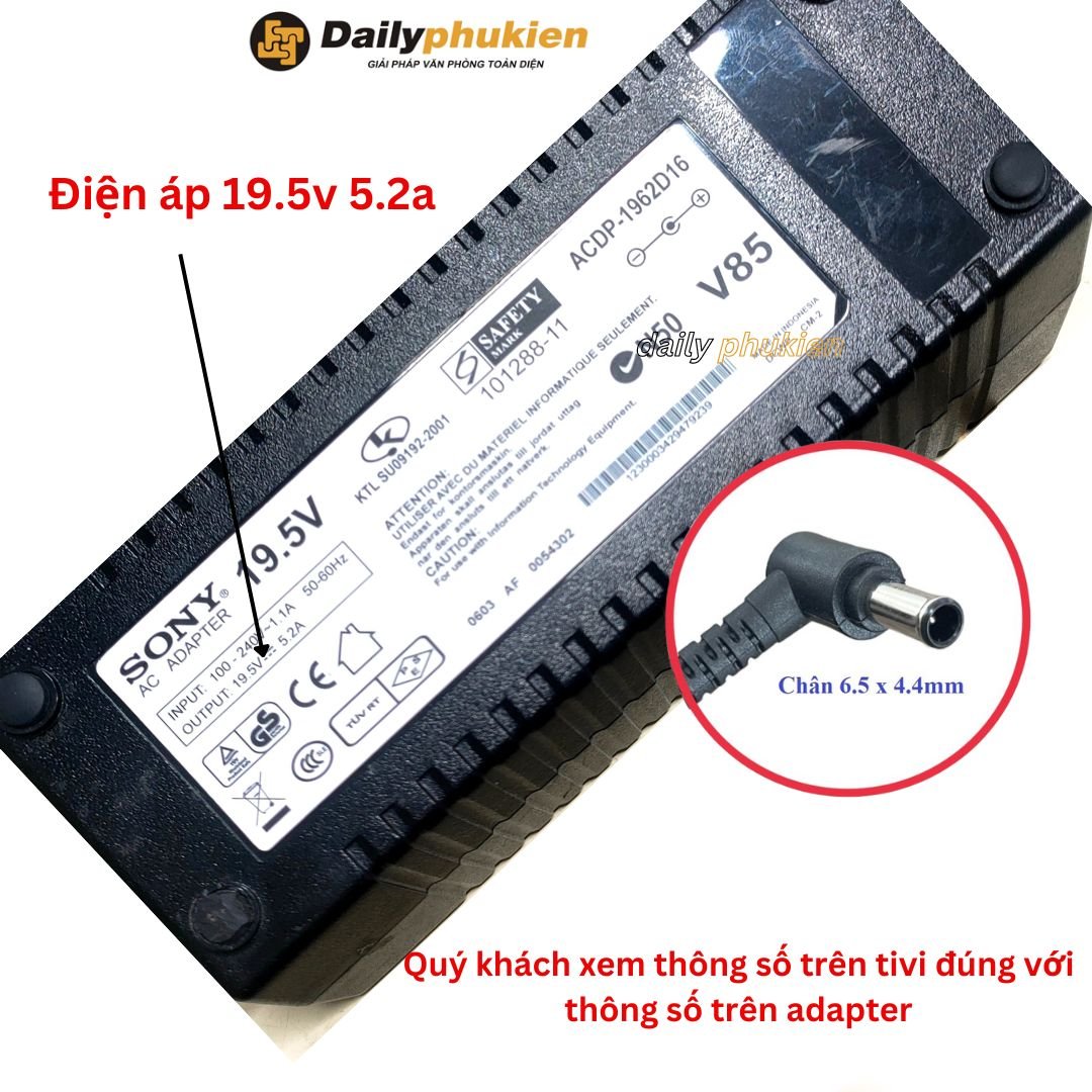 Adapter nguồn cho tivi sony 48 inch kdl-48w590b 19.5v