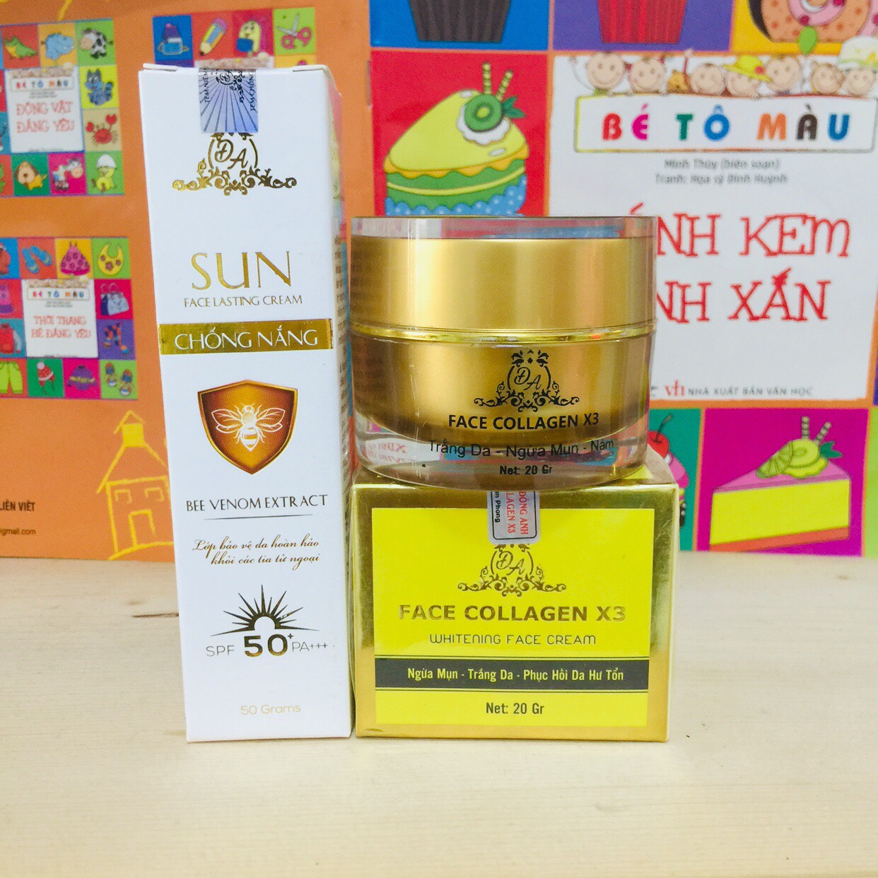 Combo Kem face X3 Đông Anh+ Kem Chống nắng Collagen X3 Đông Anh