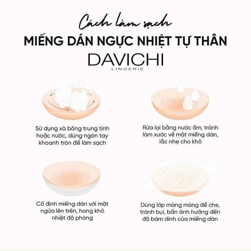 Miếng Dán Ngực Silicon DAVICHI Nâng Ngưc Cao Cấp, Siêu Mỏng, Ôm Khít