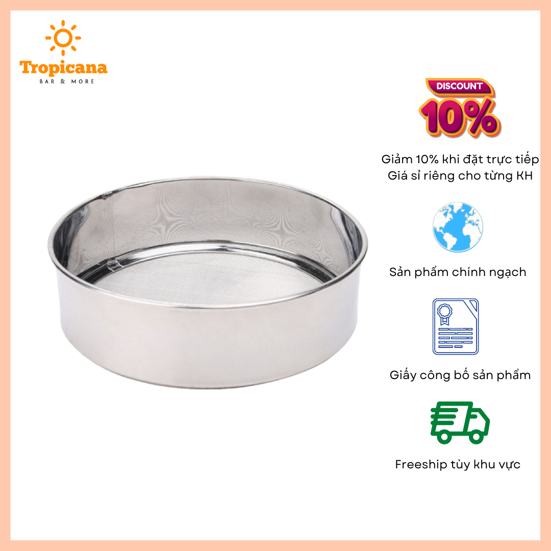 Rây bột tròn inox 15cm