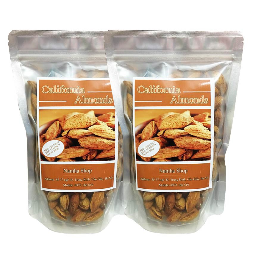 500g Hạnh nhân rang bơ-vỏ mỏng thơm ngon