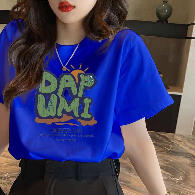 Áo thun cổ tròn in họa tiết T084