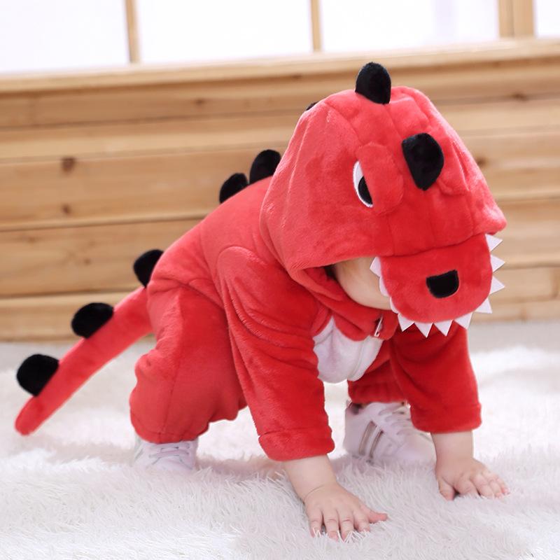 Bộ body hình khủng long đỏ 0-24 tháng tuổi