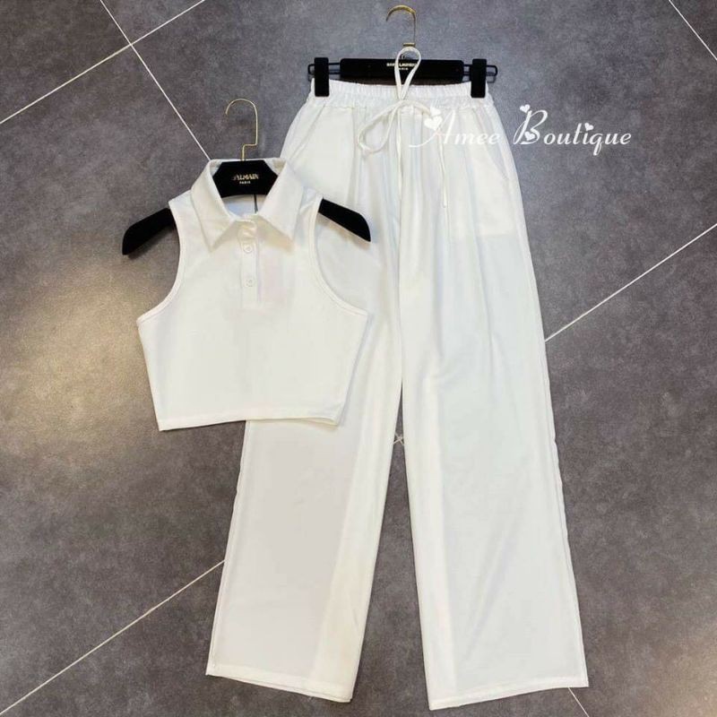 Áo Croptop Sát Nách Cổ Bẻ