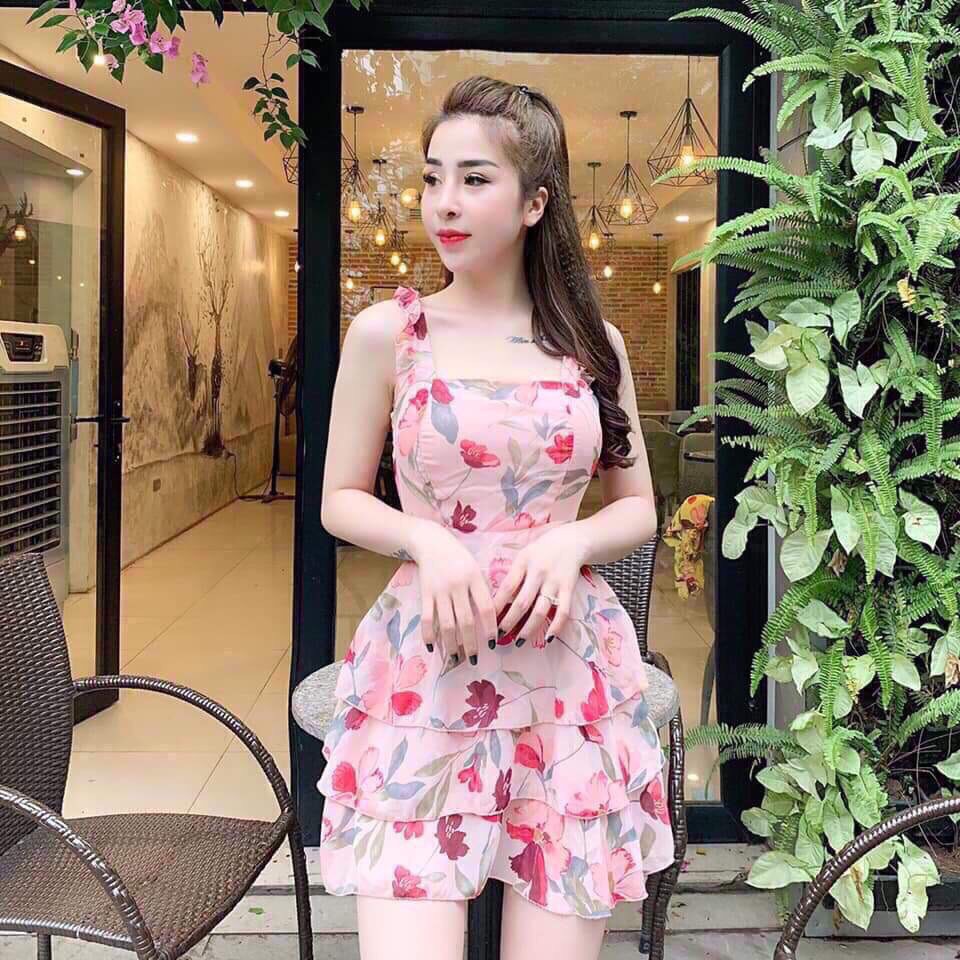 Váy Hở Lưng Nữ Chất Liệu Voan 2 Lớp Mềm Mịn