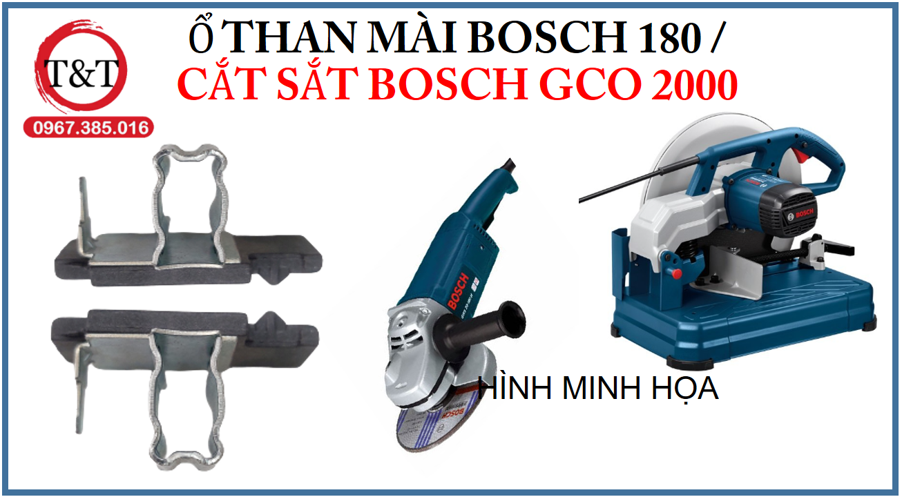 Ổ THAN MÀI BOSC H 180mm, DÙNG CHUNG CẮT SẮT BOSC H GCO 2000