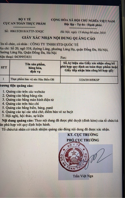 TINH HÀU BIỂN OB