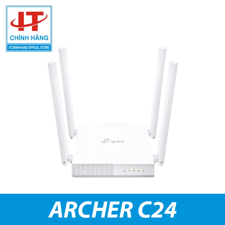 Router wifi tp-link archer c24 băng tần kép ac750 - hàng chính hãng