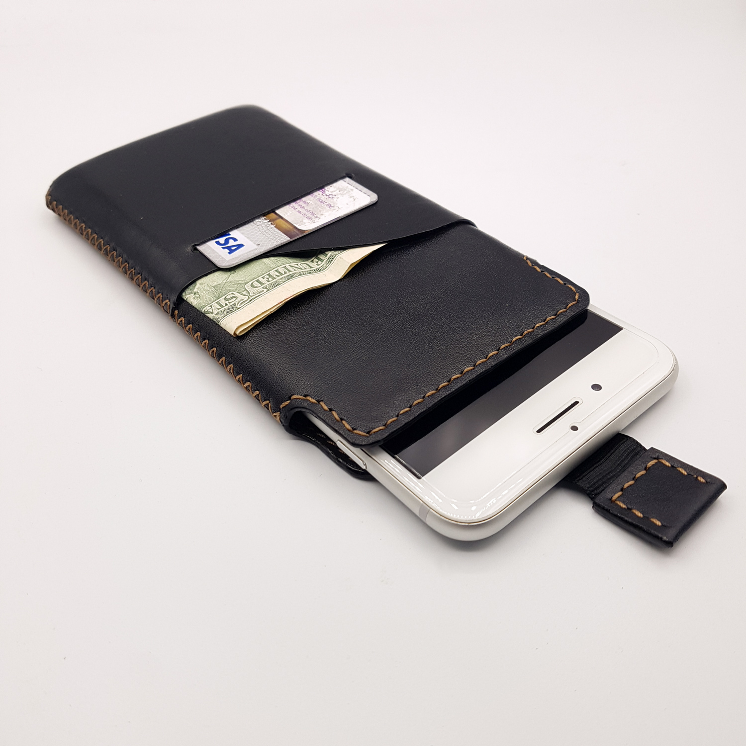 BAO ĐIỆN THOẠI DÀNH CHO SMARTPHONE - BAO DA THỦ CÔNG MÀU ĐEN