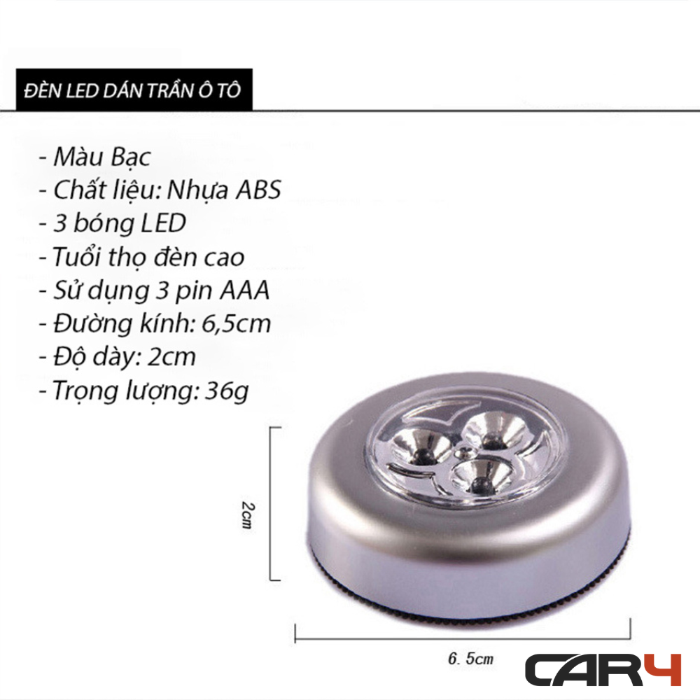 Đèn LED dán trần, dán cốp ô tô siêu sáng Car4 - (KM Khai Trương)