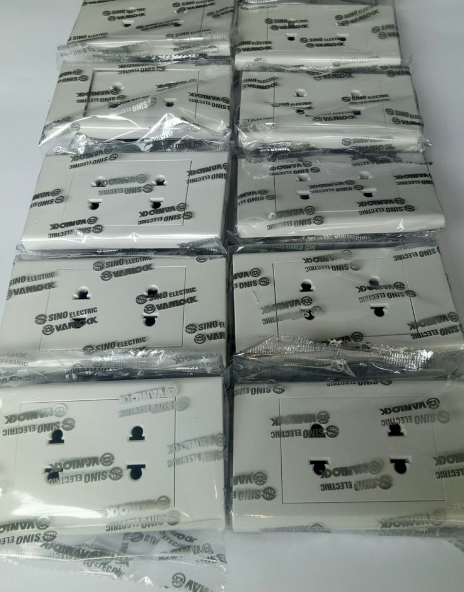 [Sino] Mặt 2 Ổ Cắm - 2 Chấu - 16A