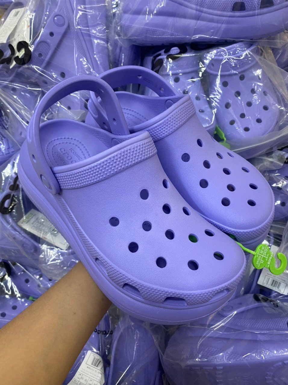 Dép Slip-On Cross! Crush Đế Cao Màu Sắc Đa Dạng