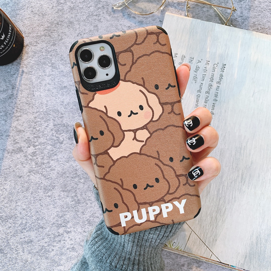 Ốp Lưng Da IMD Dinosaur x Puppy