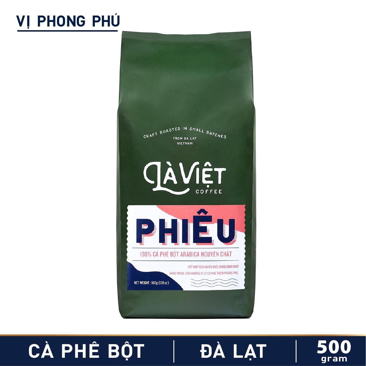 Cà Phê Bột Là Việt Phiêu 100% Arabica 500g Vị Phong Phú