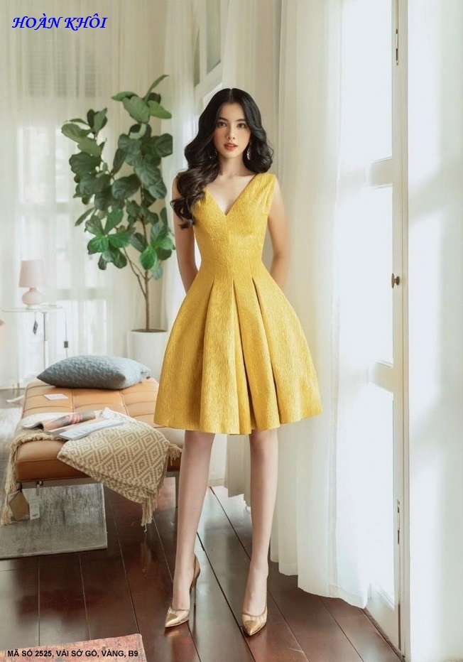 ĐẦM XÒE CỔ TIM XINH XẮN - HKT2525