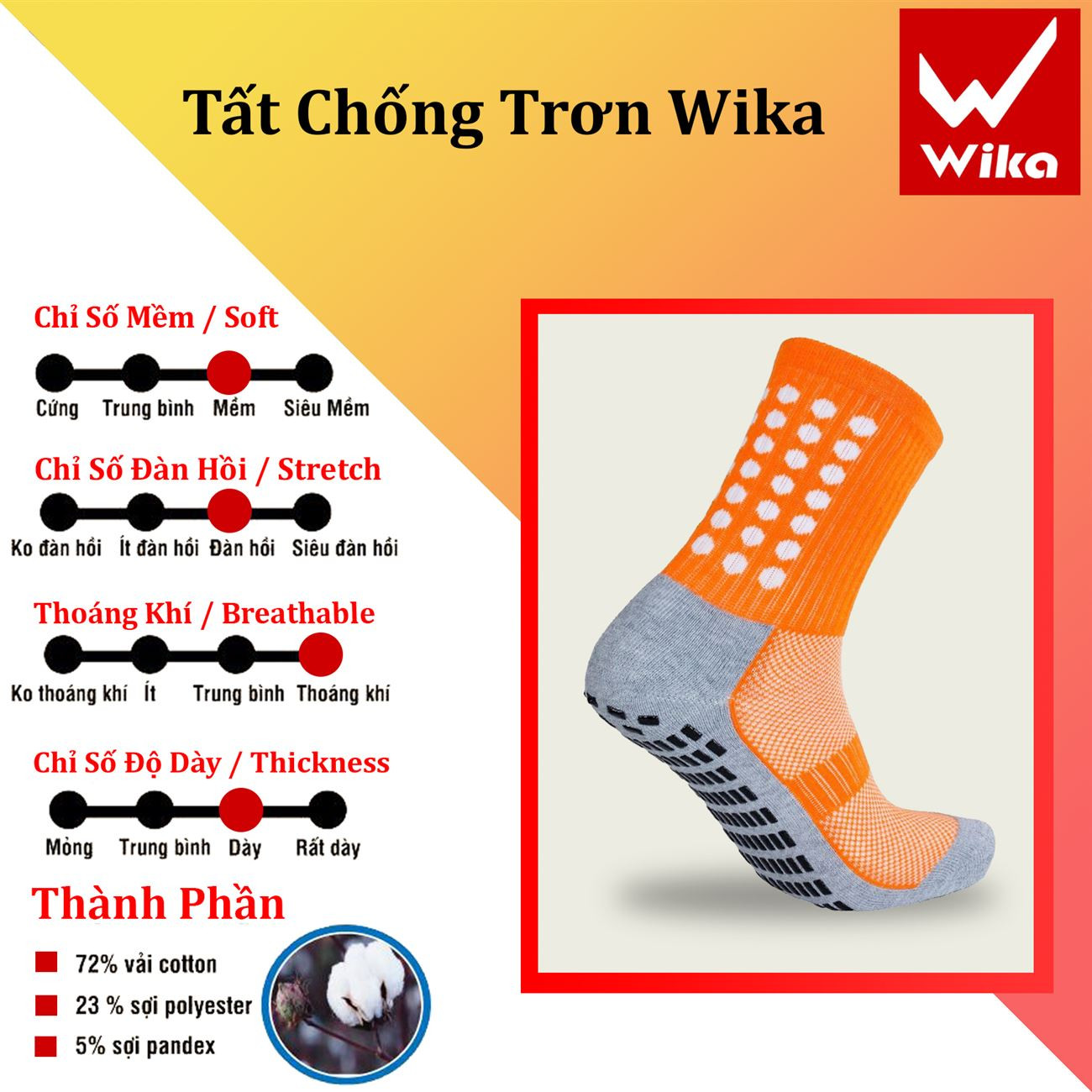 Tất Trống Trơn Wika