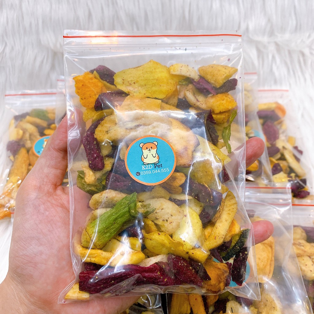 [Hoàn tiền 10%]Rau củ sấy khô 100G - Thức ăn dinh dưỡng dành cho hamster