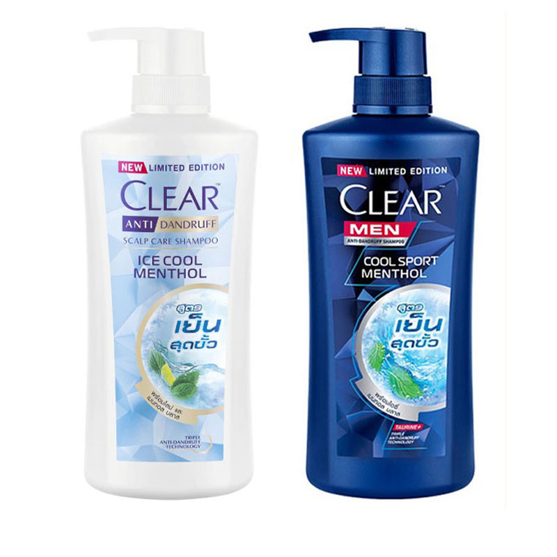 COMBO 2 Dầu Gội Clear Thái Lan Dầu Gội Clear Men Clear Bạc Hà