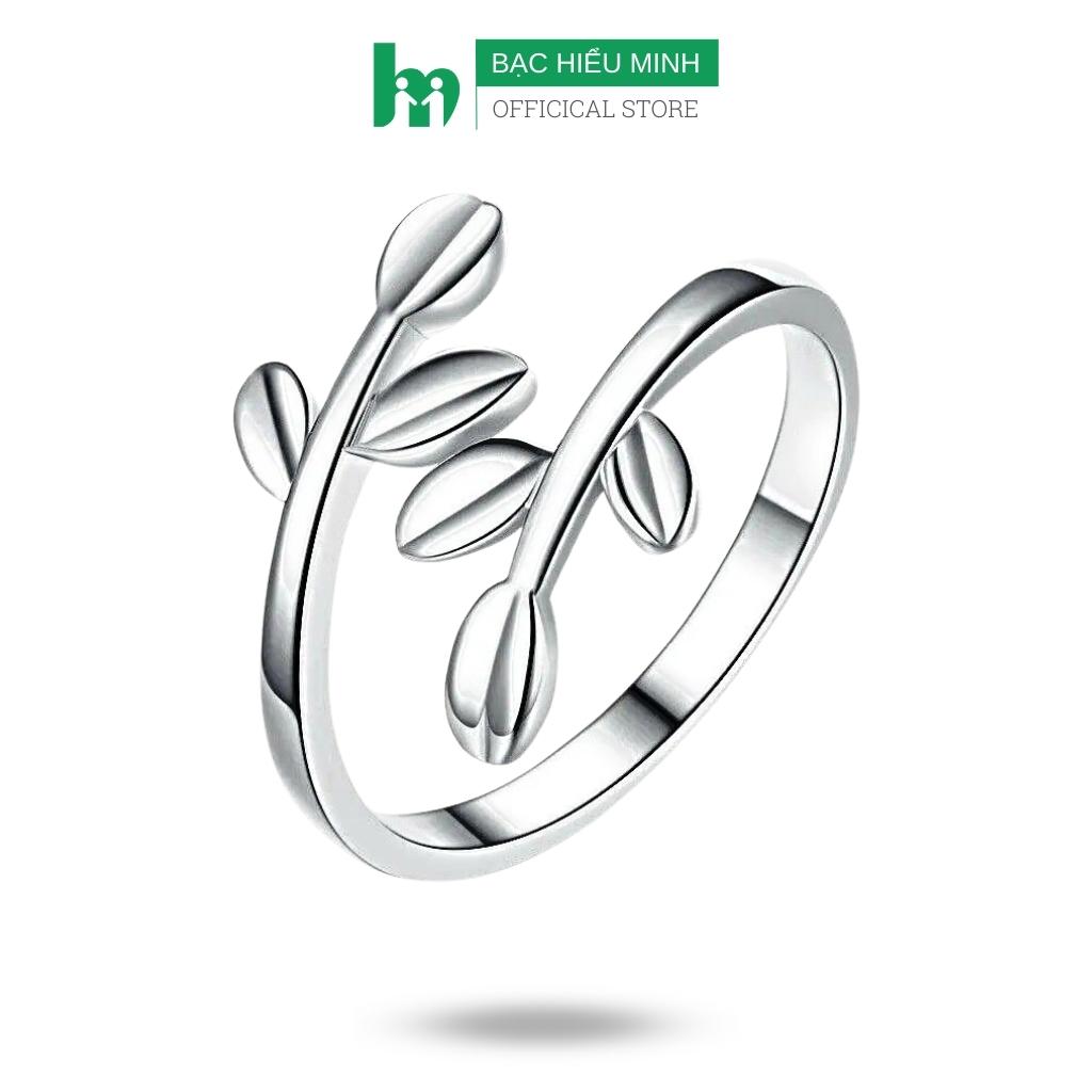 Nhẫn nữ chiếc lá xinh bạc hiểu minh nu112