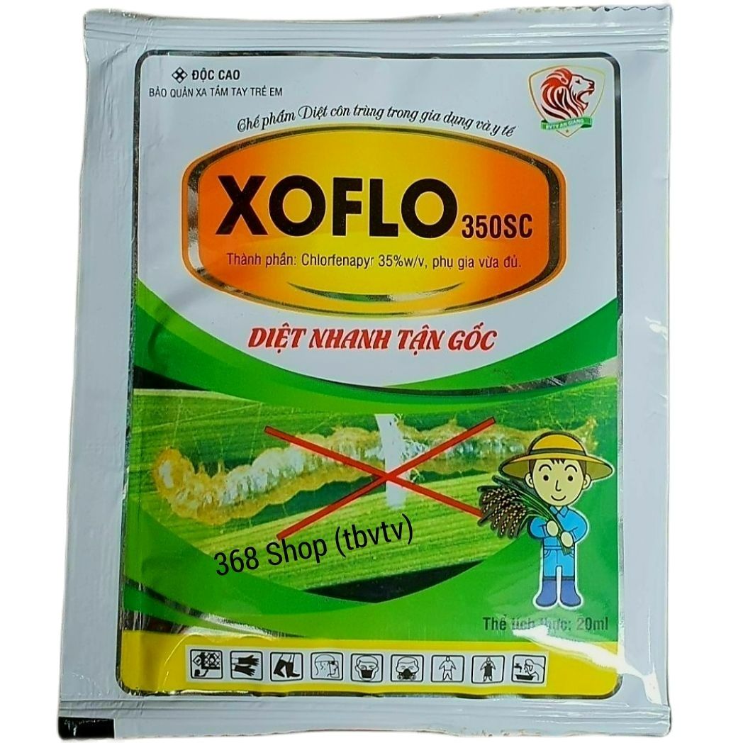 (Combo 10 gói)💎 Thuốc trừ sâu XOFLO 350SC (20ml)💖 Trừ sâu tơ, sâu cuốn lá, sâu xanh..